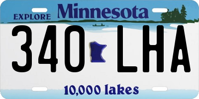 MN license plate 340LHA
