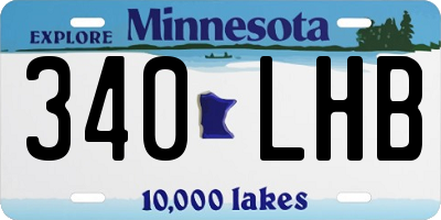 MN license plate 340LHB
