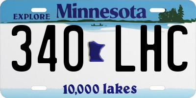 MN license plate 340LHC