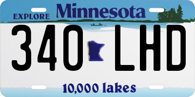 MN license plate 340LHD