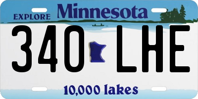 MN license plate 340LHE