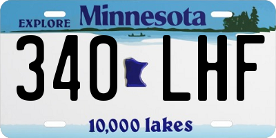 MN license plate 340LHF