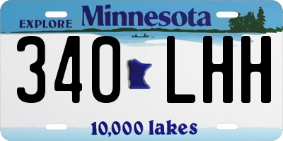 MN license plate 340LHH