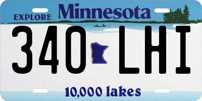 MN license plate 340LHI