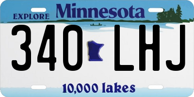 MN license plate 340LHJ