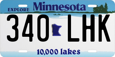 MN license plate 340LHK