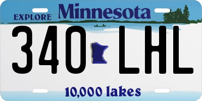 MN license plate 340LHL