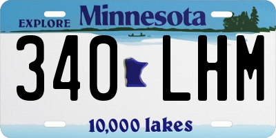 MN license plate 340LHM