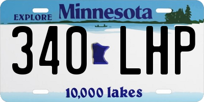MN license plate 340LHP