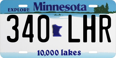 MN license plate 340LHR