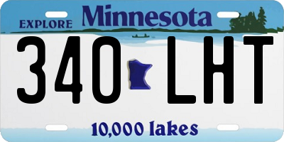 MN license plate 340LHT