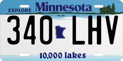 MN license plate 340LHV
