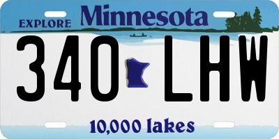 MN license plate 340LHW