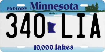 MN license plate 340LIA