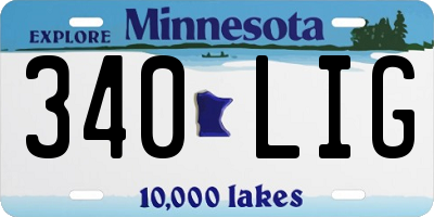 MN license plate 340LIG
