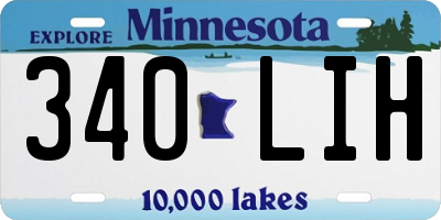 MN license plate 340LIH