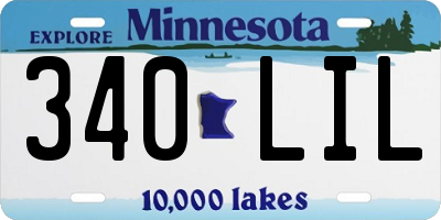MN license plate 340LIL