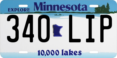 MN license plate 340LIP