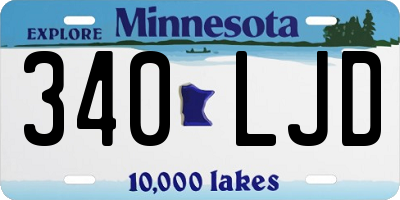 MN license plate 340LJD