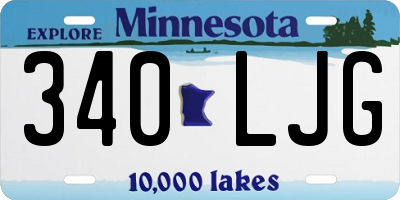 MN license plate 340LJG