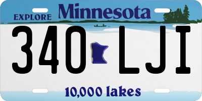 MN license plate 340LJI