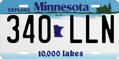 MN license plate 340LLN