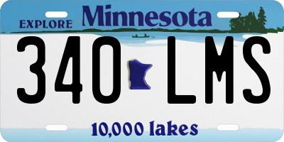 MN license plate 340LMS