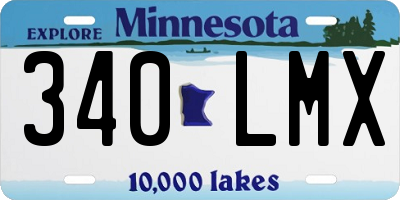 MN license plate 340LMX