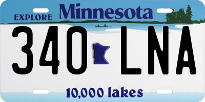 MN license plate 340LNA
