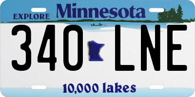 MN license plate 340LNE