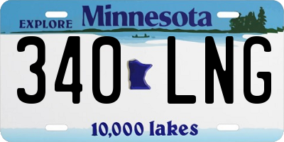 MN license plate 340LNG