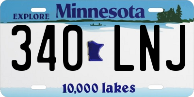 MN license plate 340LNJ