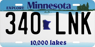 MN license plate 340LNK