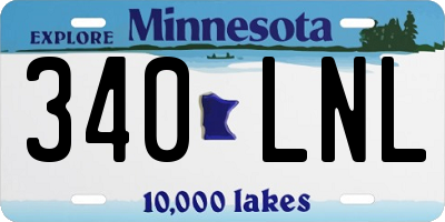 MN license plate 340LNL