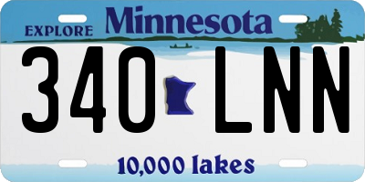 MN license plate 340LNN
