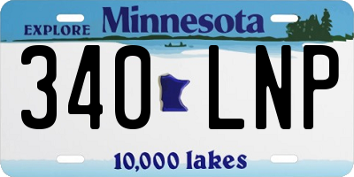 MN license plate 340LNP