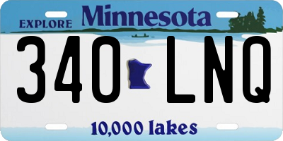 MN license plate 340LNQ