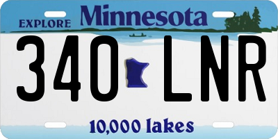 MN license plate 340LNR