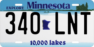MN license plate 340LNT