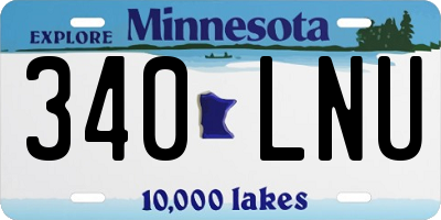 MN license plate 340LNU