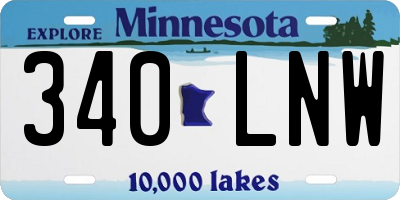 MN license plate 340LNW