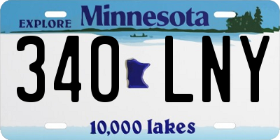 MN license plate 340LNY