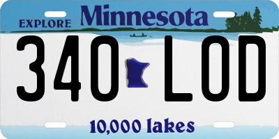 MN license plate 340LOD