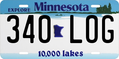 MN license plate 340LOG