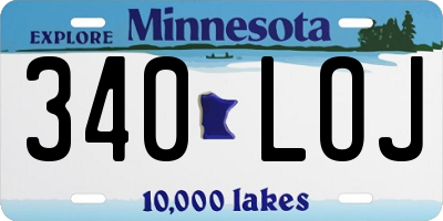MN license plate 340LOJ