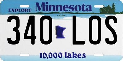 MN license plate 340LOS
