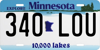 MN license plate 340LOU