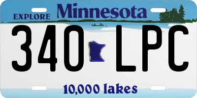 MN license plate 340LPC