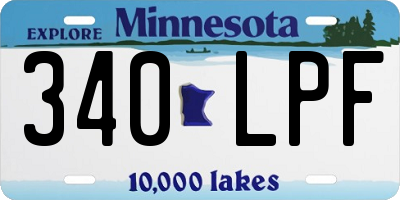 MN license plate 340LPF
