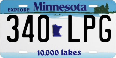 MN license plate 340LPG